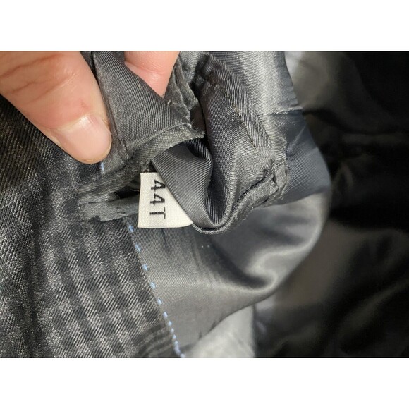 Peter Millar Blazer 44T Jacket Canada Made Check Print Gray Black Sports Coat - Picture 3 of 8